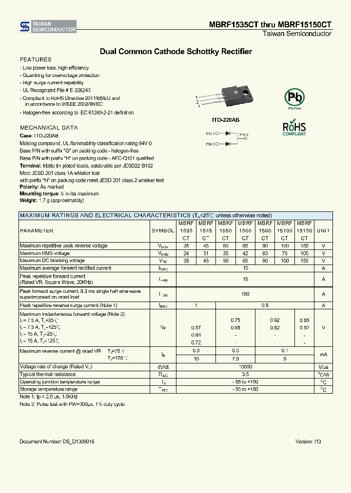 MBRF1560CT_8284905.PDF Datasheet