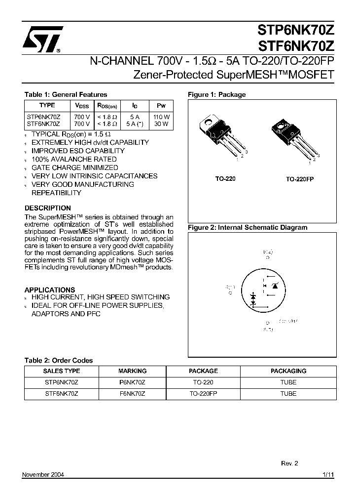 STF6NK70Z_8286462.PDF Datasheet