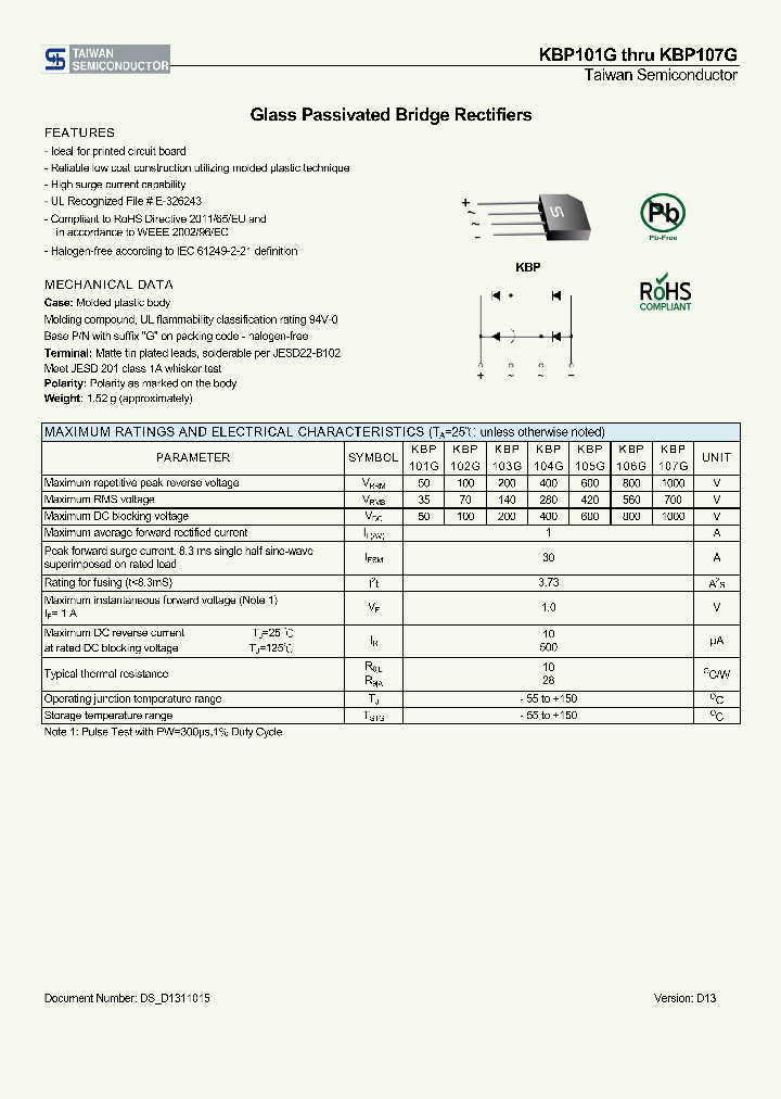 KBP101G_8286828.PDF Datasheet