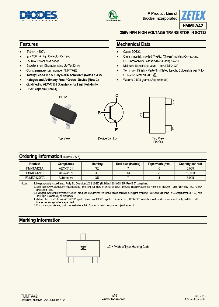 FMMTA42-15_8287113.PDF Datasheet