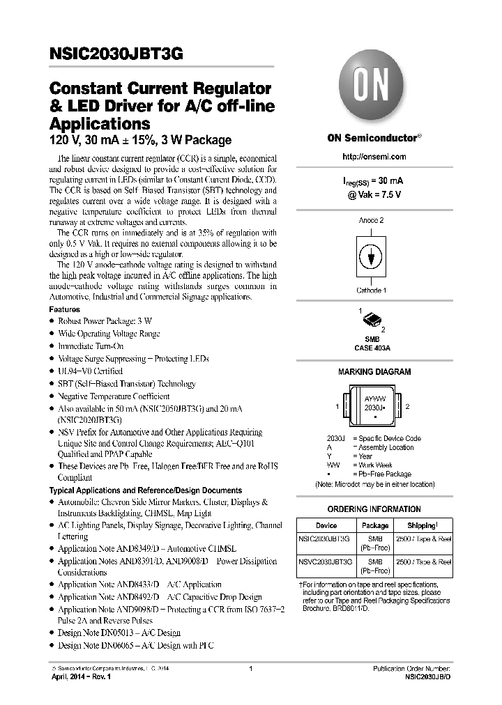 NSIC2030JBT3G_8288626.PDF Datasheet