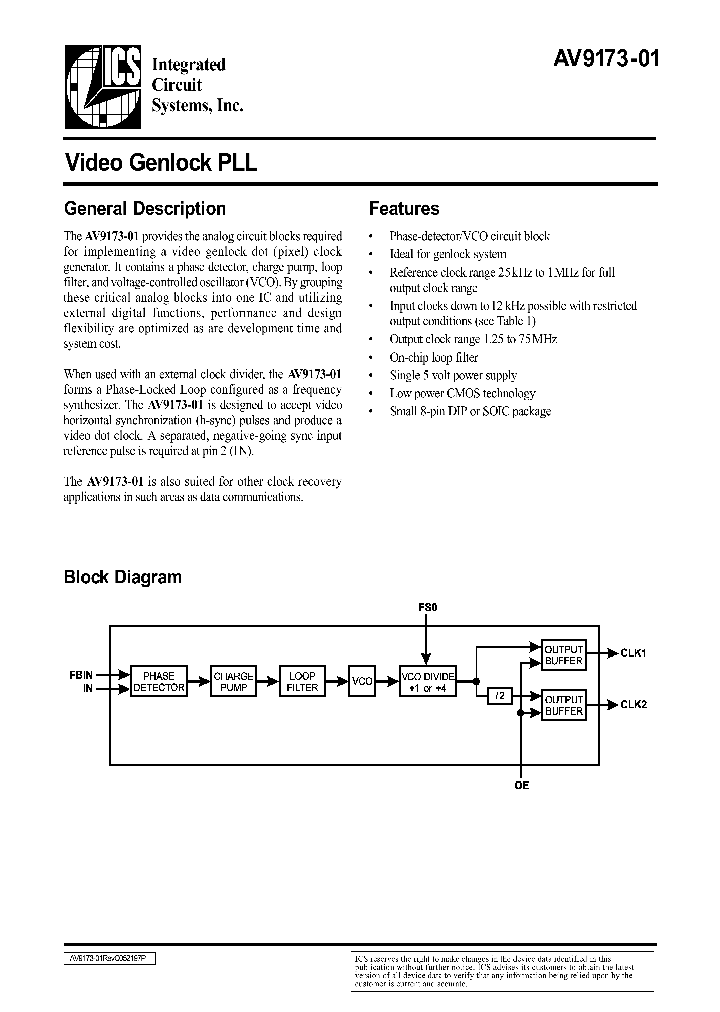 ICS9173-01CN08_8289193.PDF Datasheet