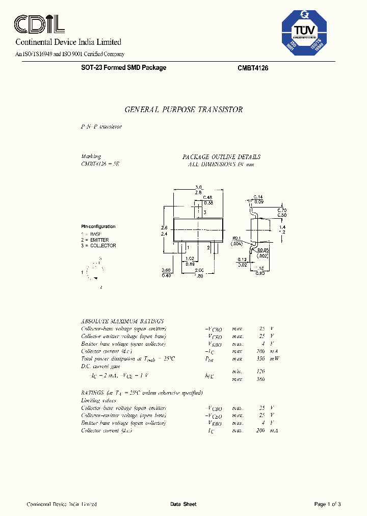 CMBT4126_8289773.PDF Datasheet