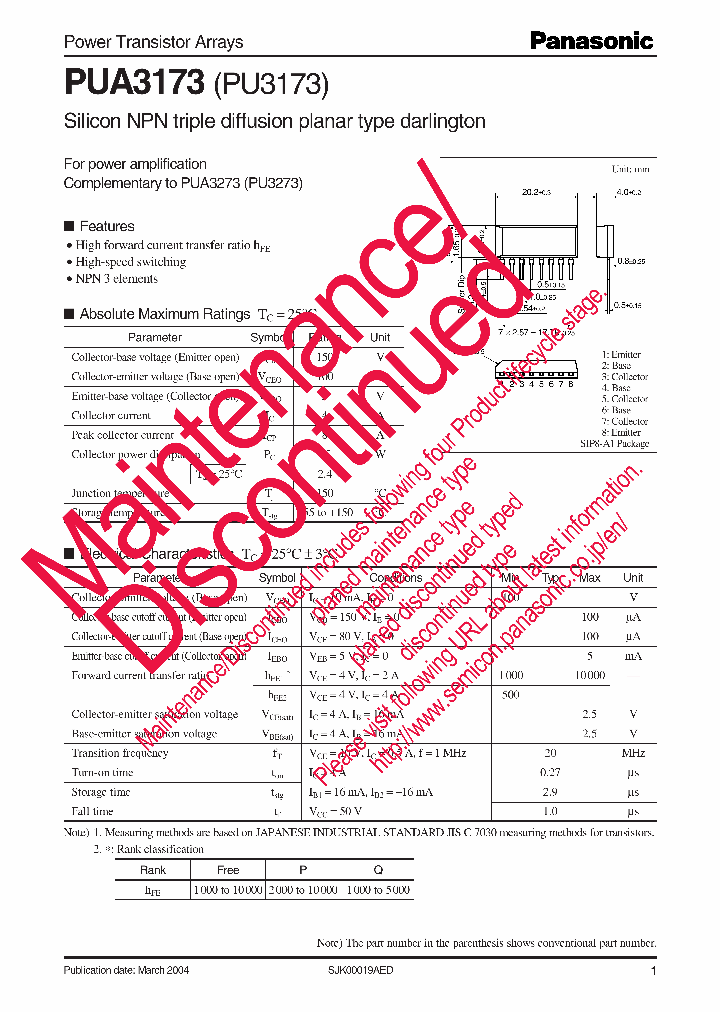PUA3173_8290644.PDF Datasheet
