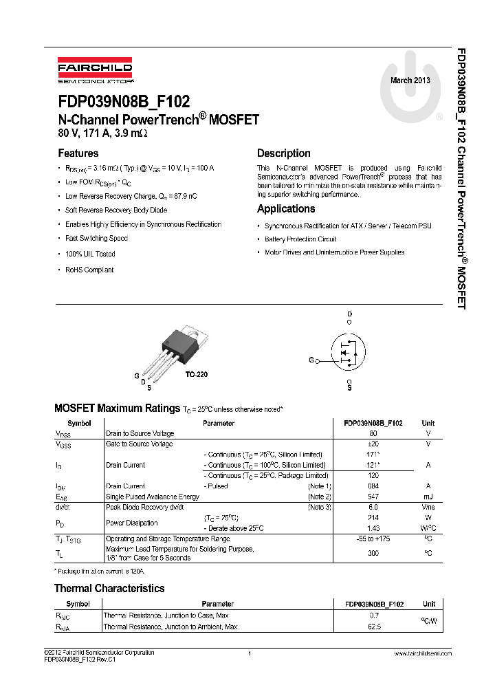 FDP039N08B_8290821.PDF Datasheet