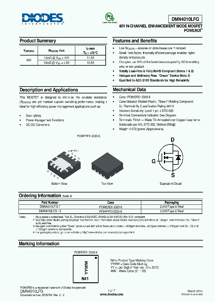 DMN4010LFG-13_8291170.PDF Datasheet