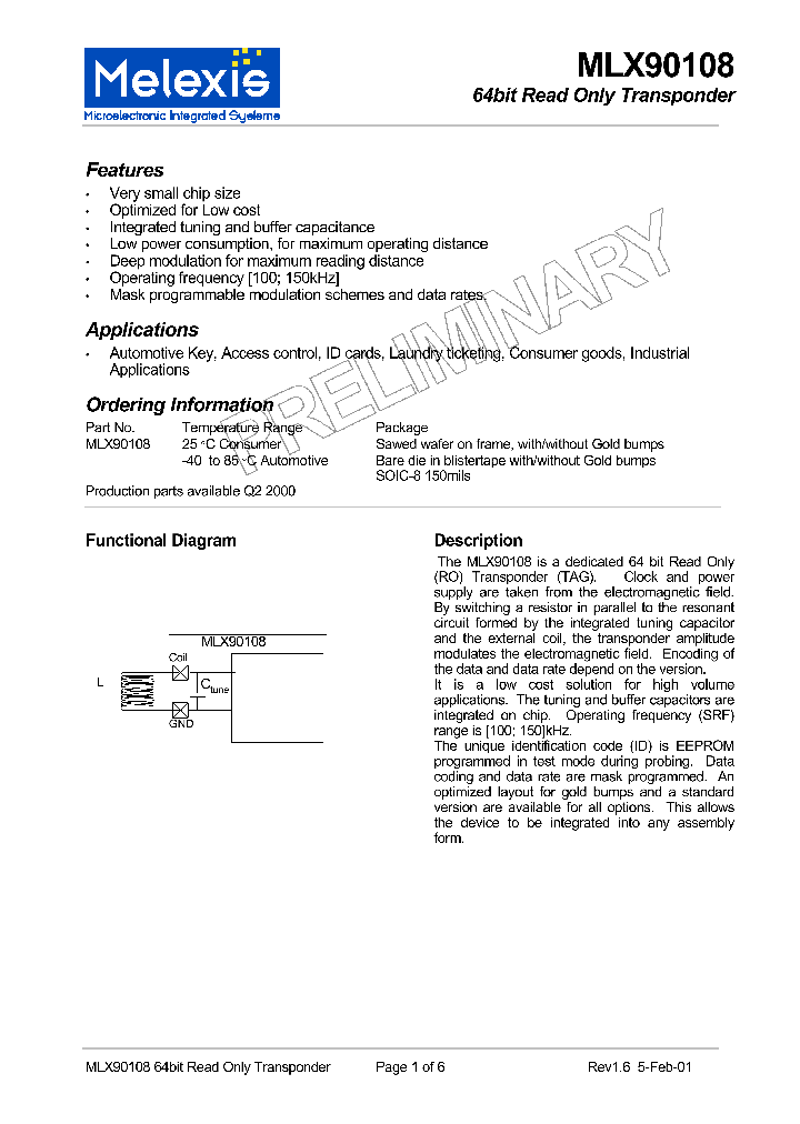 MLX90108D_8291833.PDF Datasheet