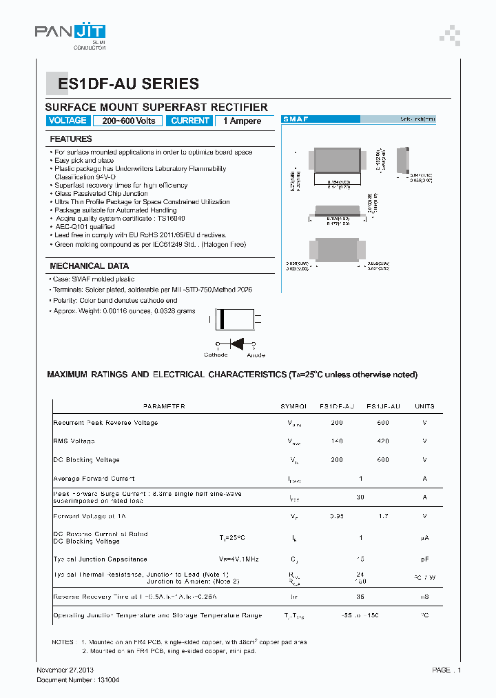 ES1DF-AU_8293506.PDF Datasheet