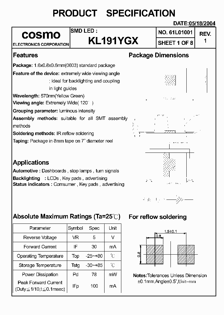 KL191YGX_8295357.PDF Datasheet