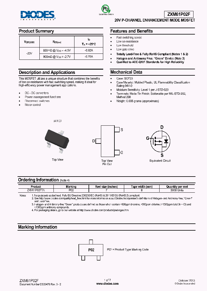 ZXM61P02F-15_8298511.PDF Datasheet