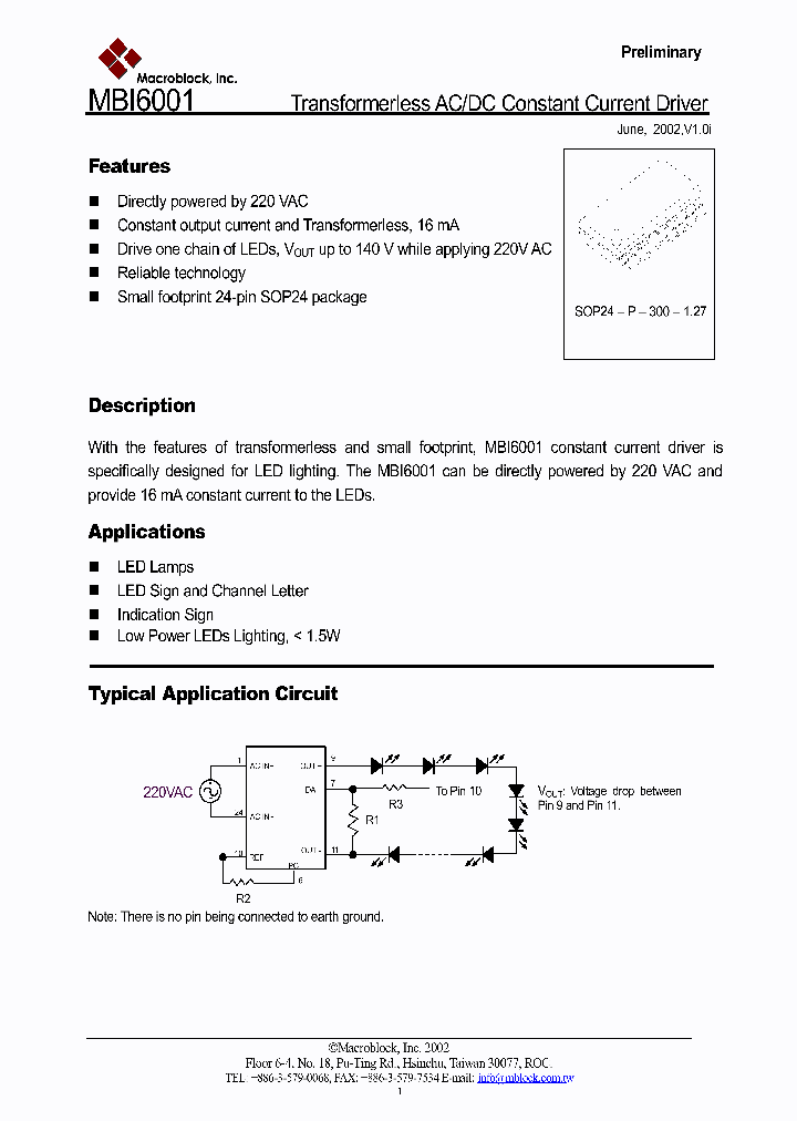 MBI6001N2D_8299355.PDF Datasheet