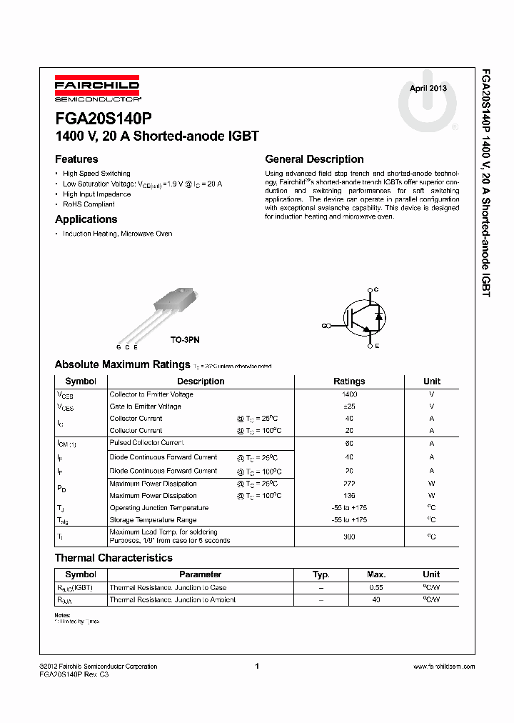 FGA20S140P_8302202.PDF Datasheet