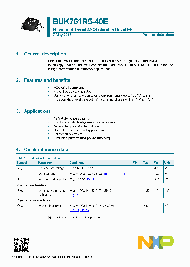 BUK761R5-40E_8304006.PDF Datasheet