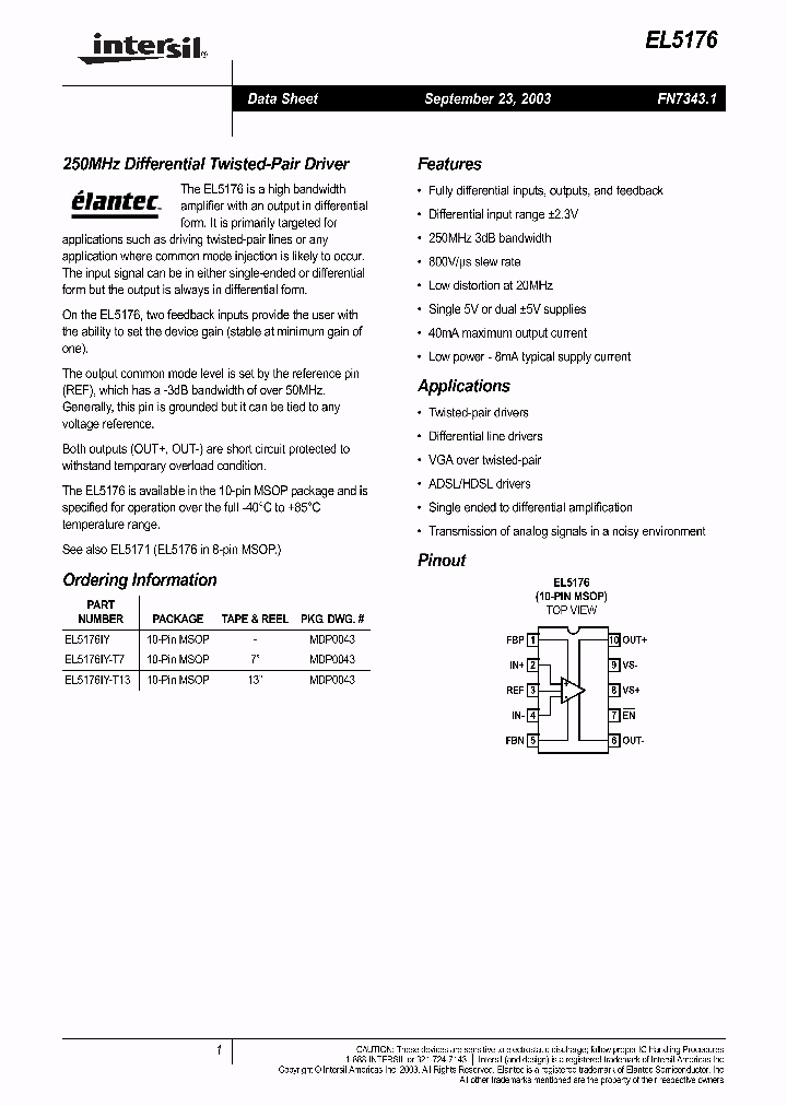 EL5176IY_8305369.PDF Datasheet