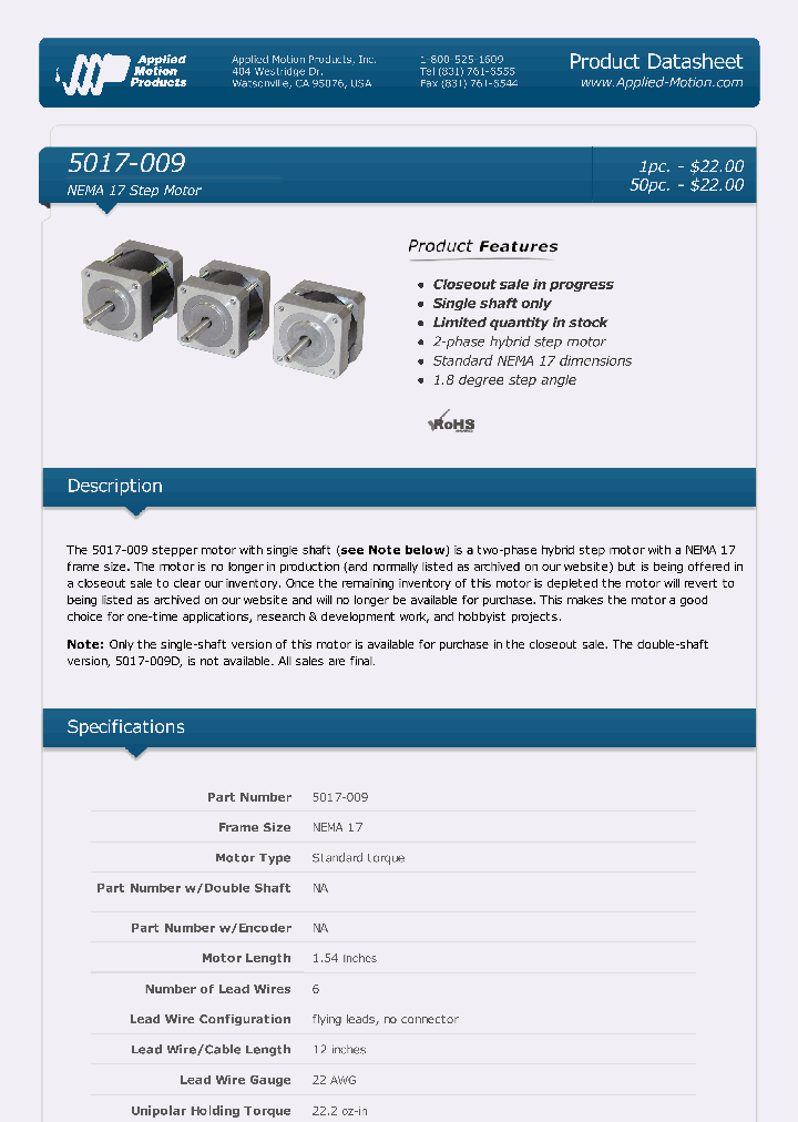 5017-009_8308349.PDF Datasheet