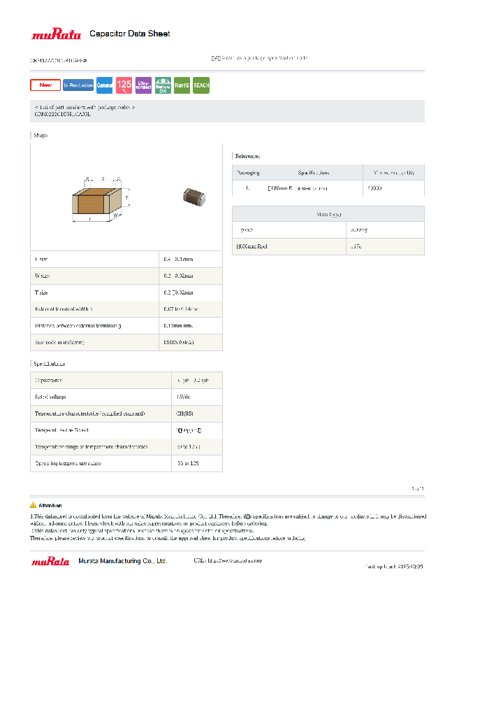 GRM0222C1C5R1CA03_8310711.PDF Datasheet