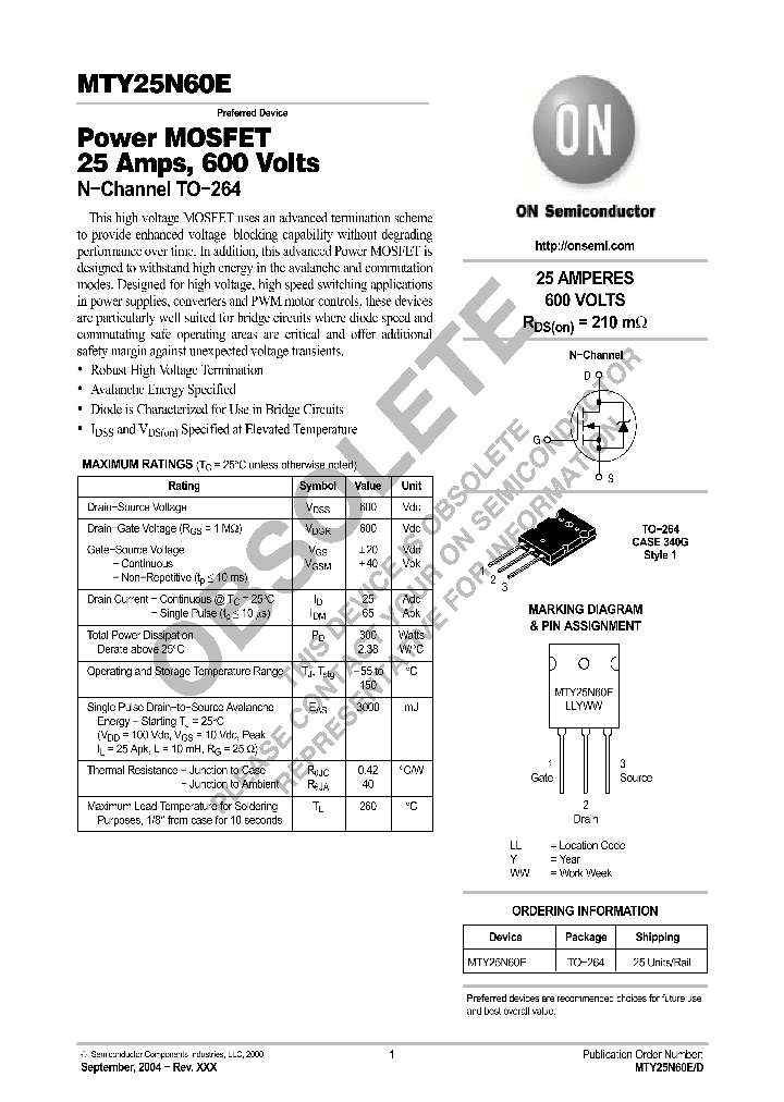 MTY25N60E_8311006.PDF Datasheet