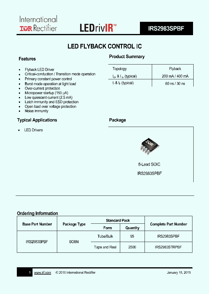 IRS2983SPBF-15_8313708.PDF Datasheet