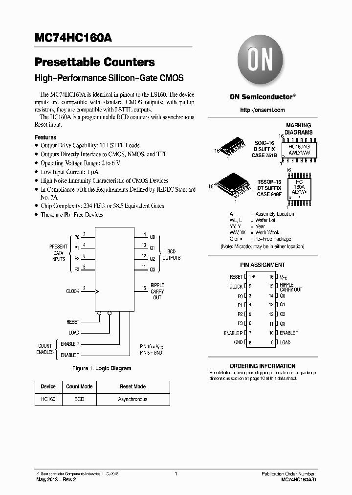 MC74HC160A_8319040.PDF Datasheet