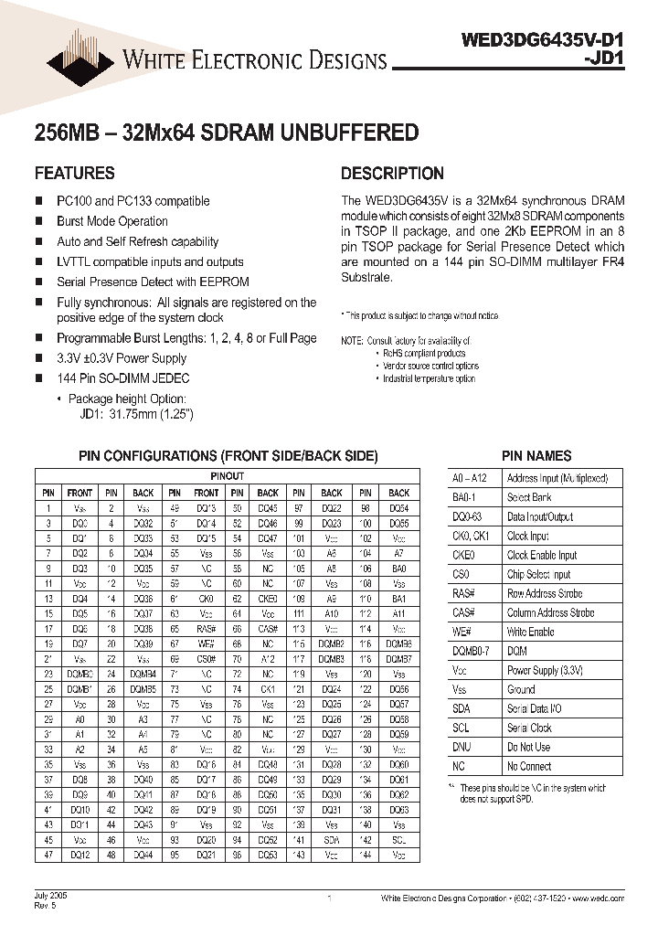 WED3DG6435V75JD1_8321464.PDF Datasheet