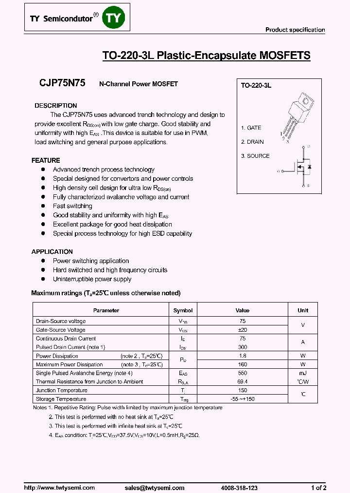 CJP75N75-TO220-3L_8327242.PDF Datasheet