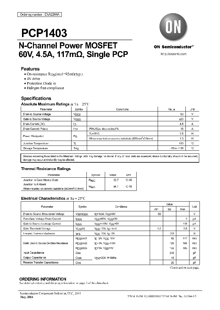 PCP1403-TD-H_8332114.PDF Datasheet