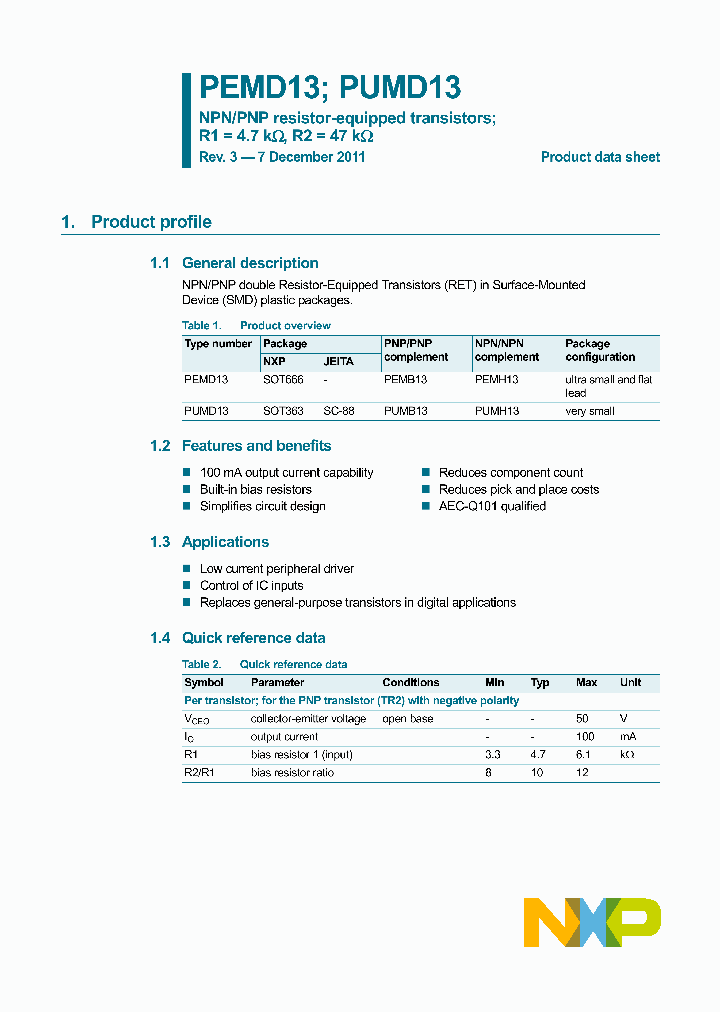 PEMD13-PUMD13-15_8333534.PDF Datasheet