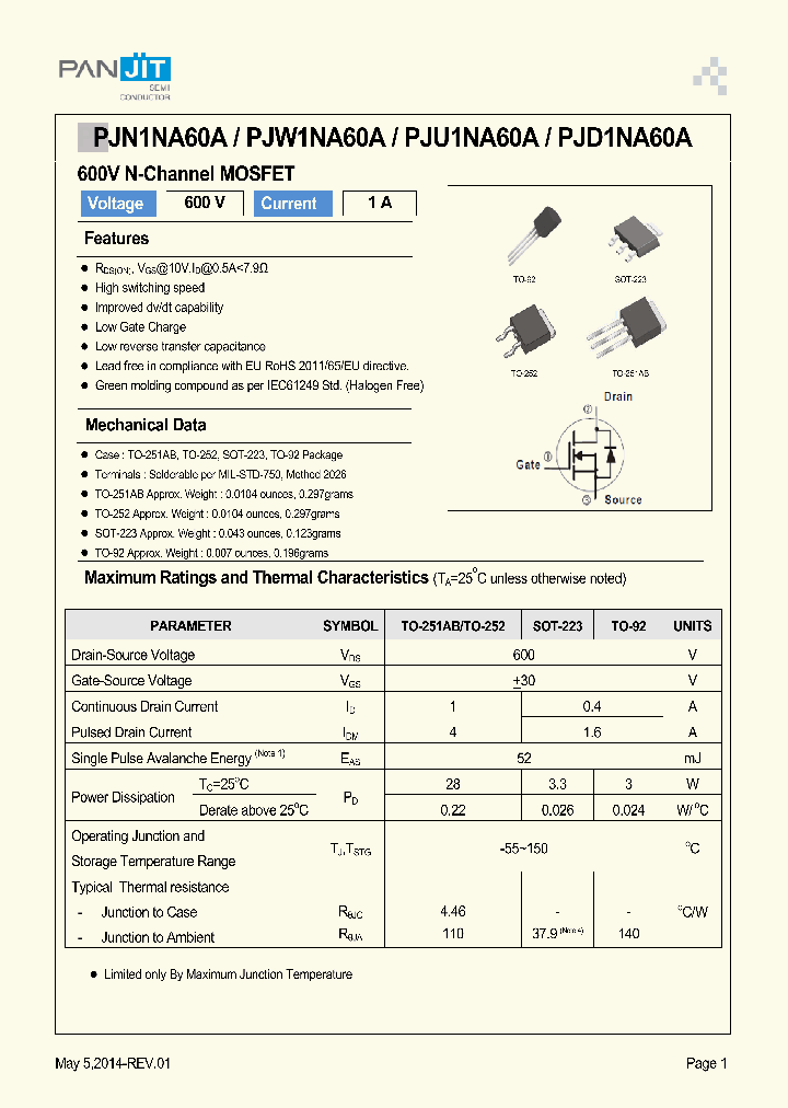 PJW1NA60A_8335828.PDF Datasheet