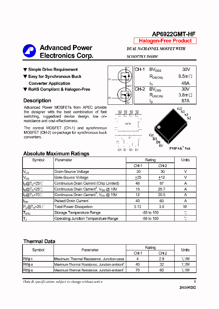 AP6922GMT-HF_8336325.PDF Datasheet