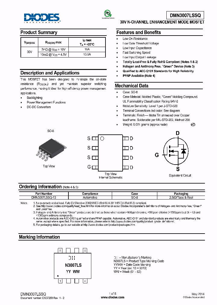 DMN3007LSSQ_8336555.PDF Datasheet