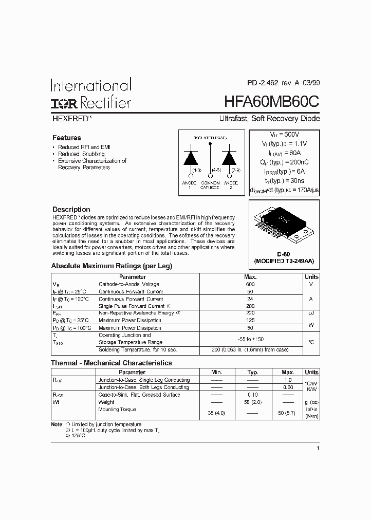 HFA60MB60C_8339392.PDF Datasheet