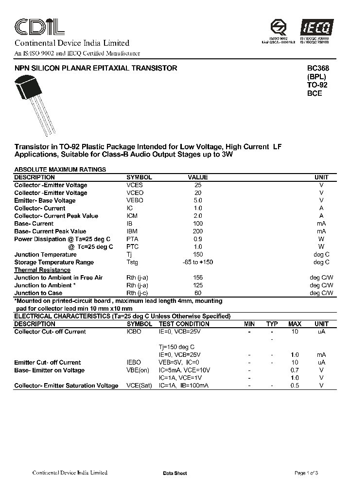 BC368BPL_8339402.PDF Datasheet