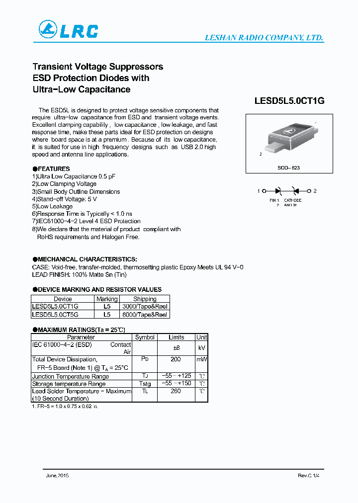 LESD5L50CT1G_8340676.PDF Datasheet