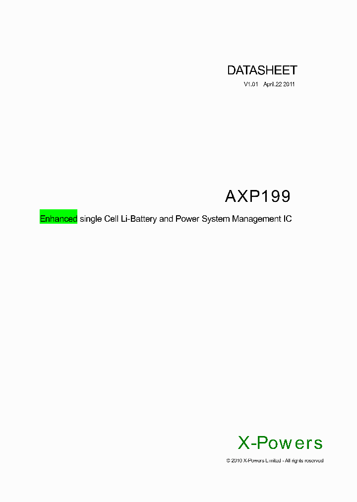 AXP199_8341397.PDF Datasheet