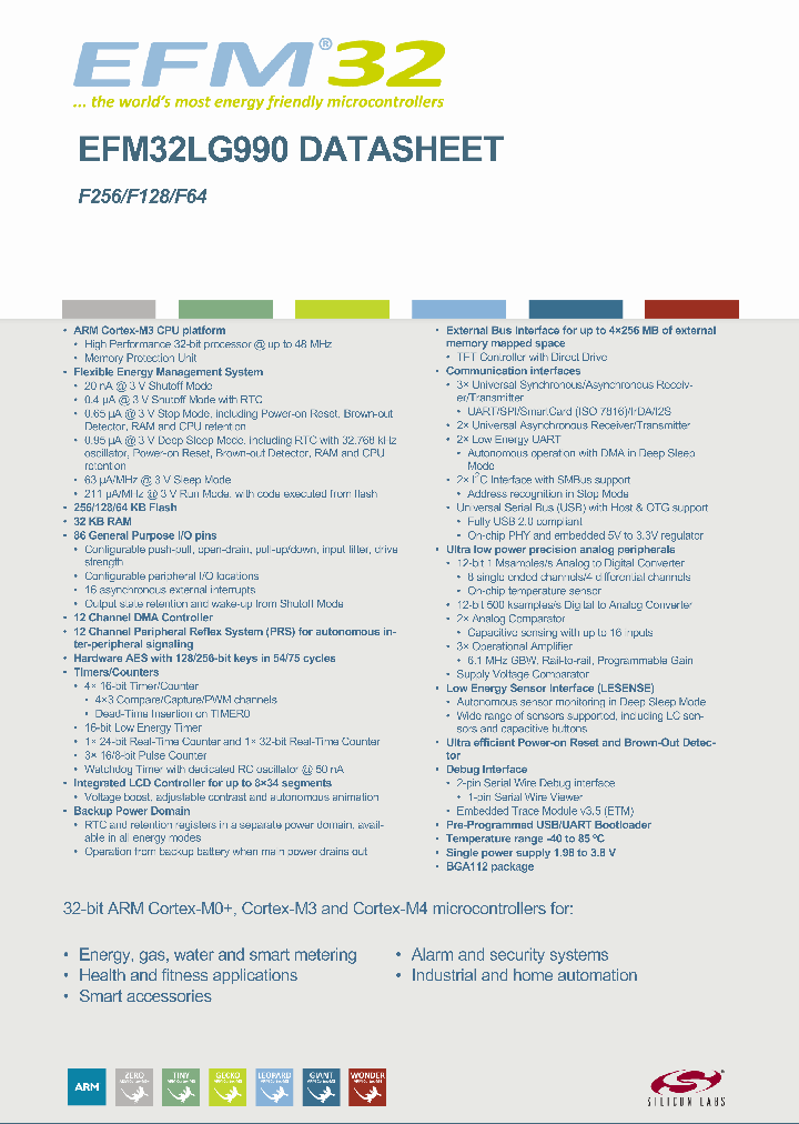 EFM32LG990_8341995.PDF Datasheet