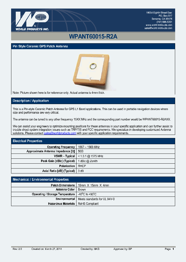 WPANT60015-R2A_8346283.PDF Datasheet