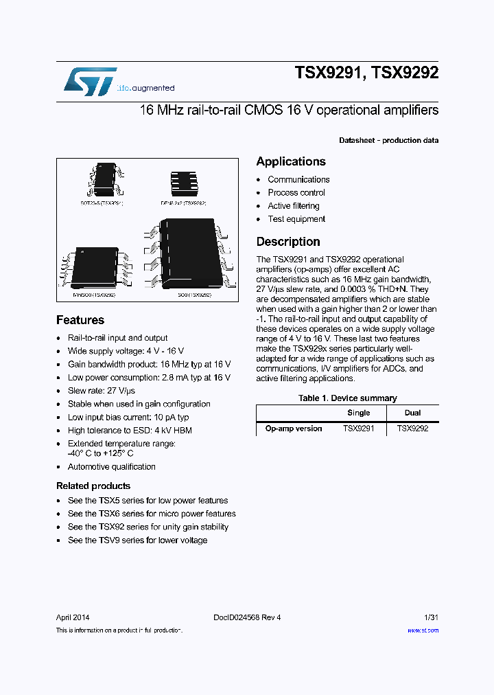 TSX9291_8347410.PDF Datasheet