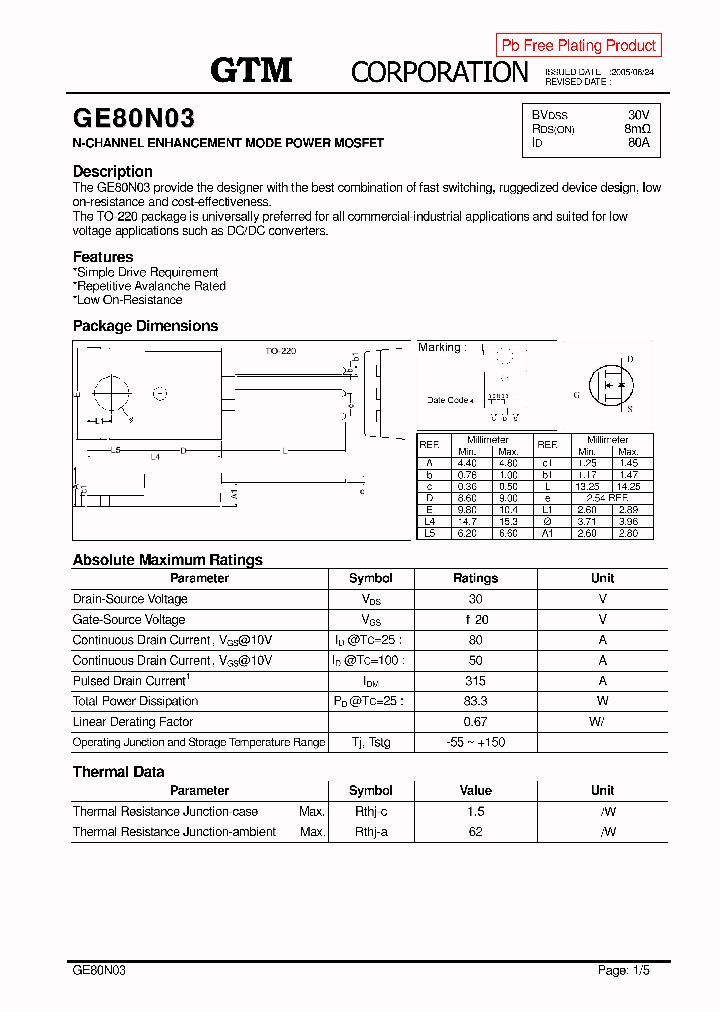 GE80N03_8348331.PDF Datasheet