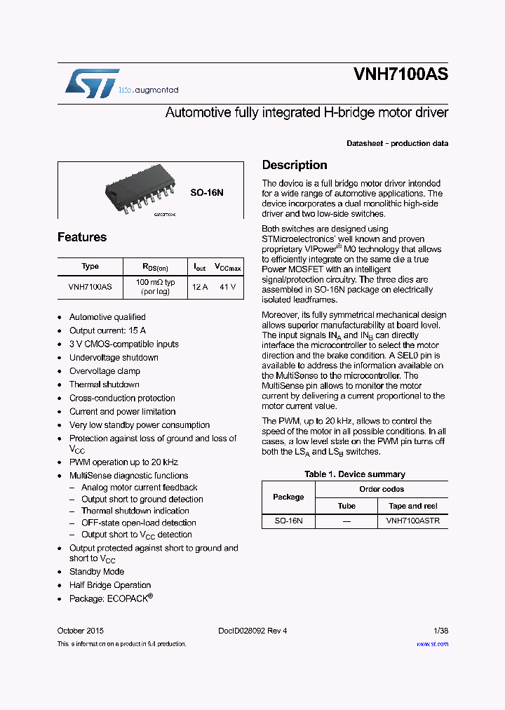 VNH7100AS_8351100.PDF Datasheet