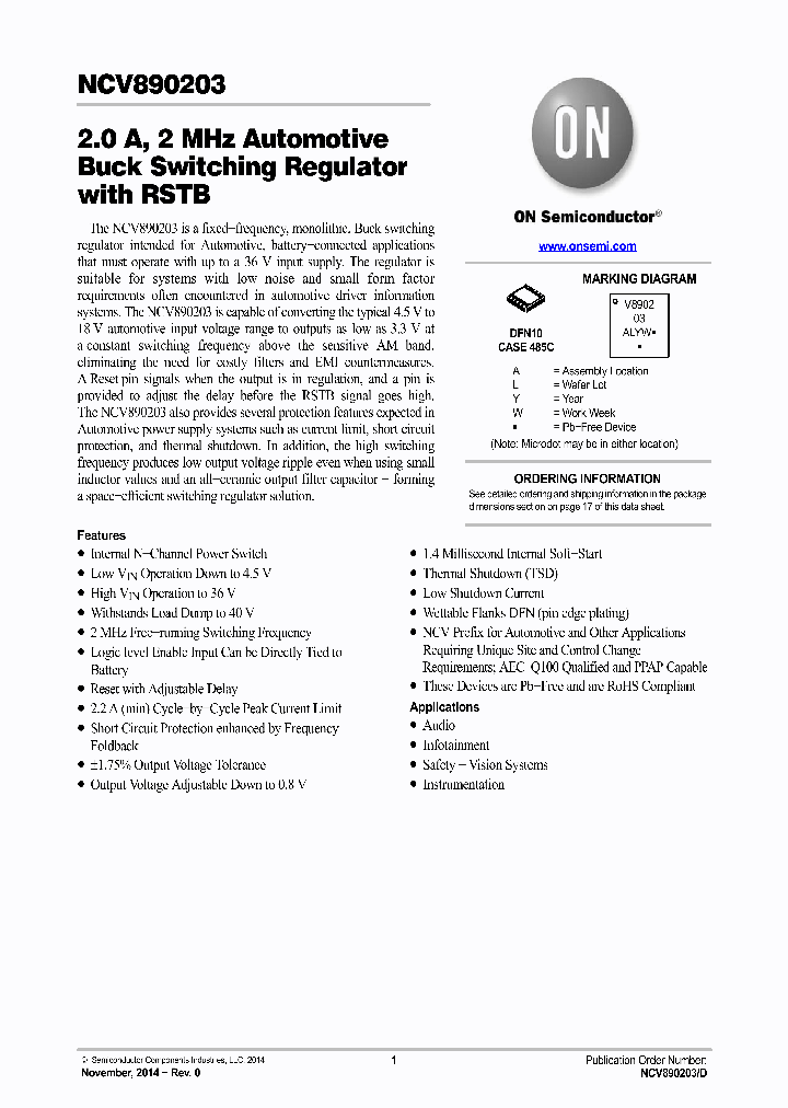 NCV890203MWTXG_8352928.PDF Datasheet