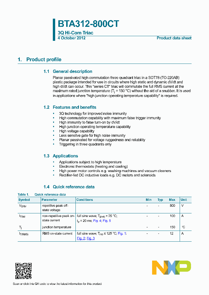 BTA312-800CT_8353233.PDF Datasheet