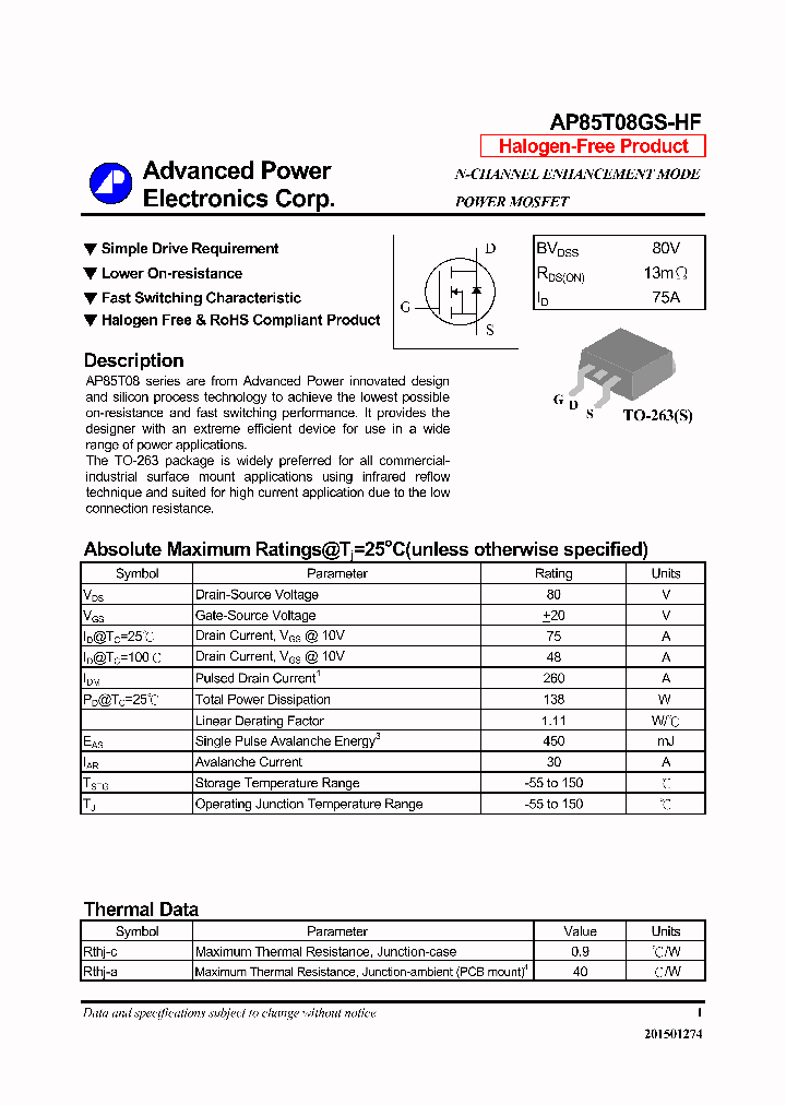 AP85T08GS-HF-16_8354034.PDF Datasheet