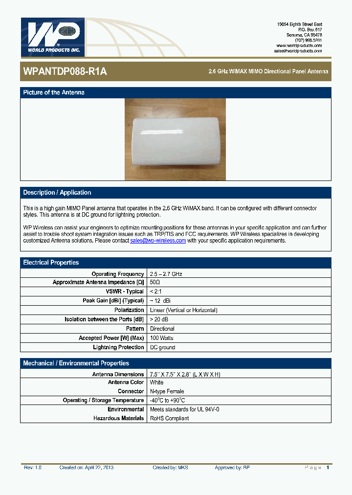 WPANTDP088-R1A_8361497.PDF Datasheet