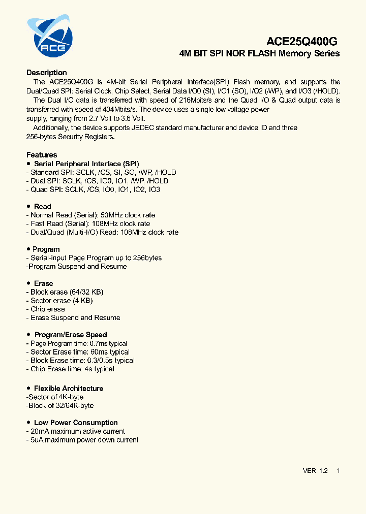 ACE25Q400G_8361804.PDF Datasheet