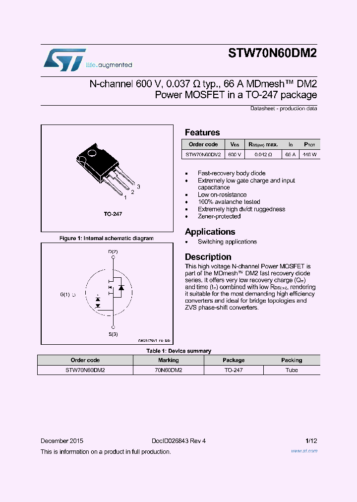STW70N60DM2_8373181.PDF Datasheet