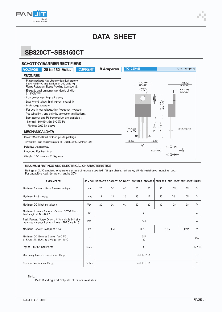 SB8100CT_8381762.PDF Datasheet