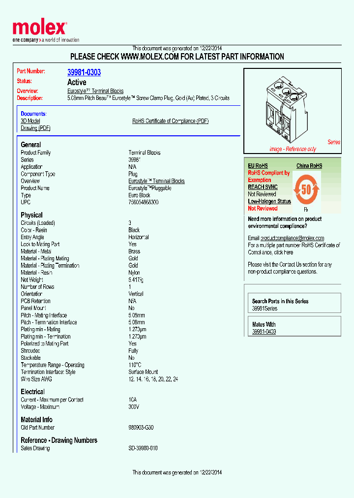 39981-0303_8383605.PDF Datasheet