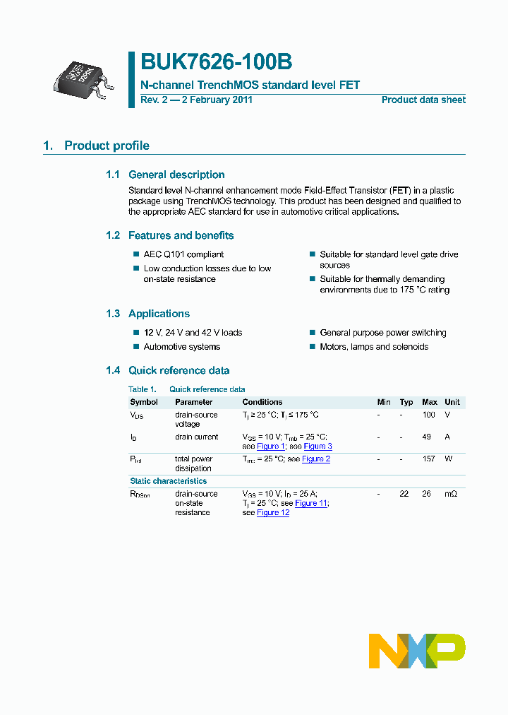 BUK7626-100B-15_8387657.PDF Datasheet