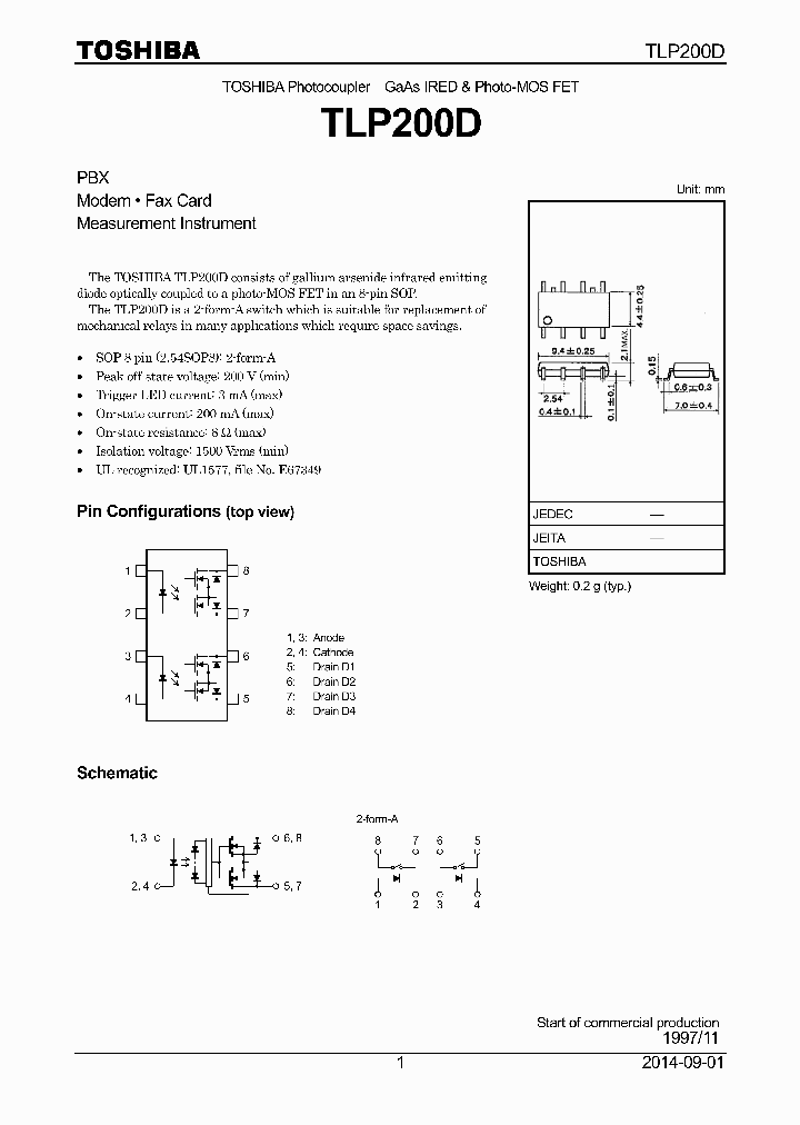 TLP200D-14_8388949.PDF Datasheet