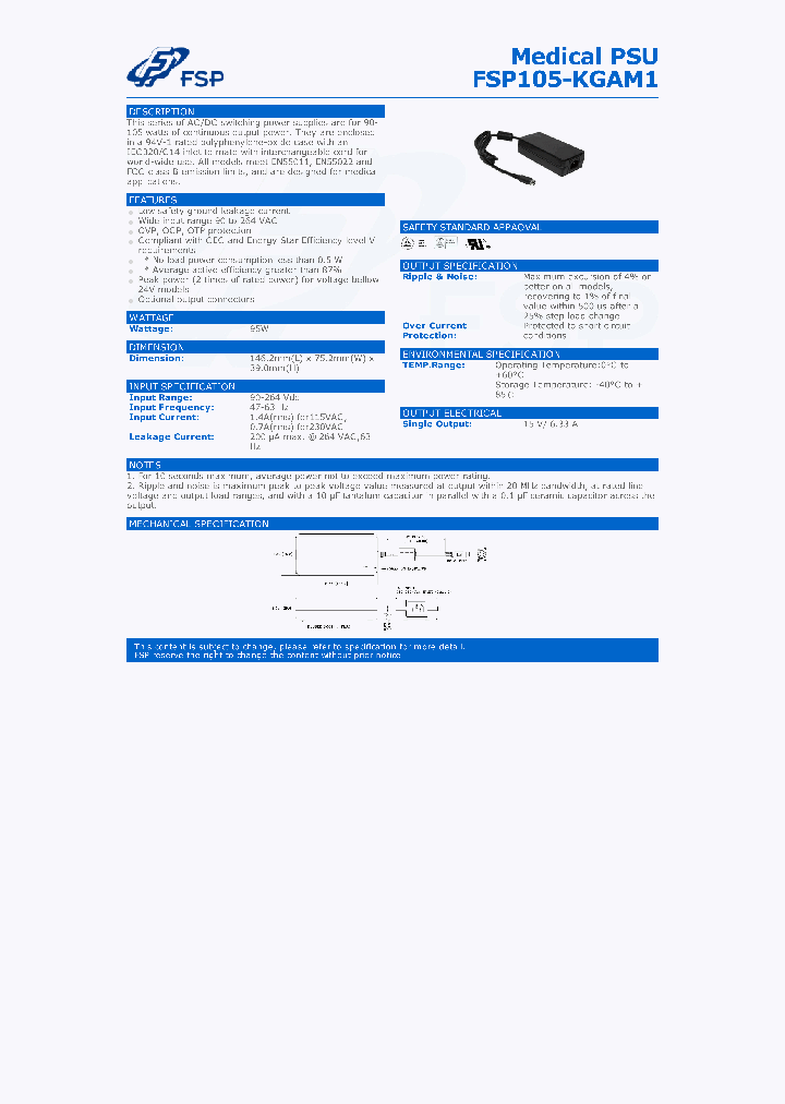 FSP105-KGAM1_8393728.PDF Datasheet